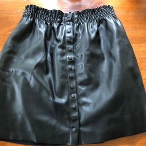 Zara knit faux leather skirt